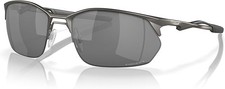 Oakley OO4145 Wire Tap 2.0 Rectangular Sunglasses, Matte Gunmetal/Prizm Bl