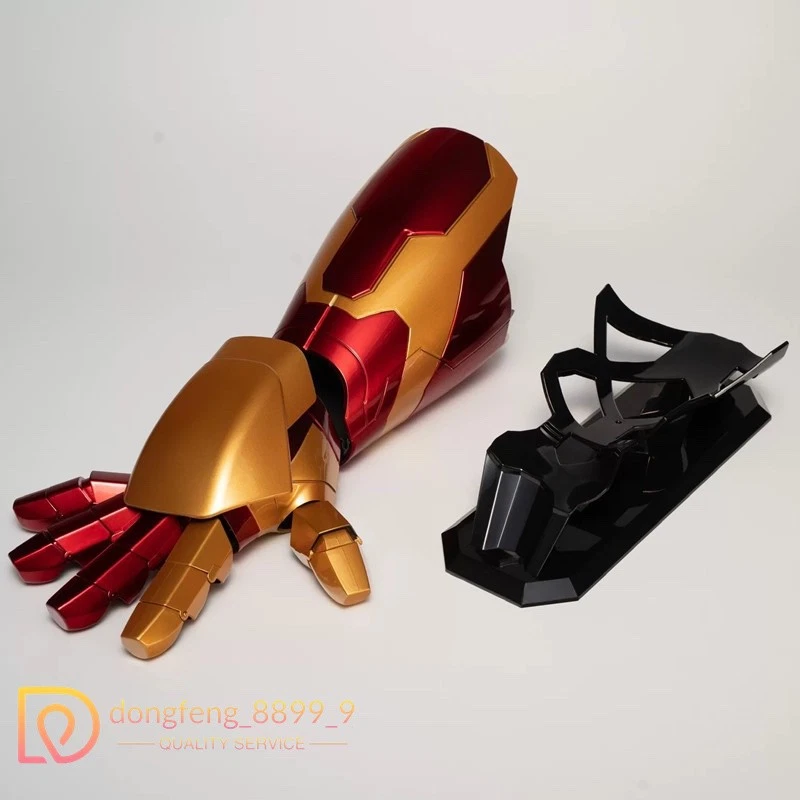 :1 Iron Man MK42 Gauntlet Arm Wearable Cosplay Armor Voice Gift Model Stock - Image 2 of 4