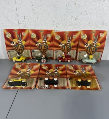 7x ERTL 1988 Warner Bros Looney Tunes Die Cast Cars - Daffy/Roadrunner/Sylvester