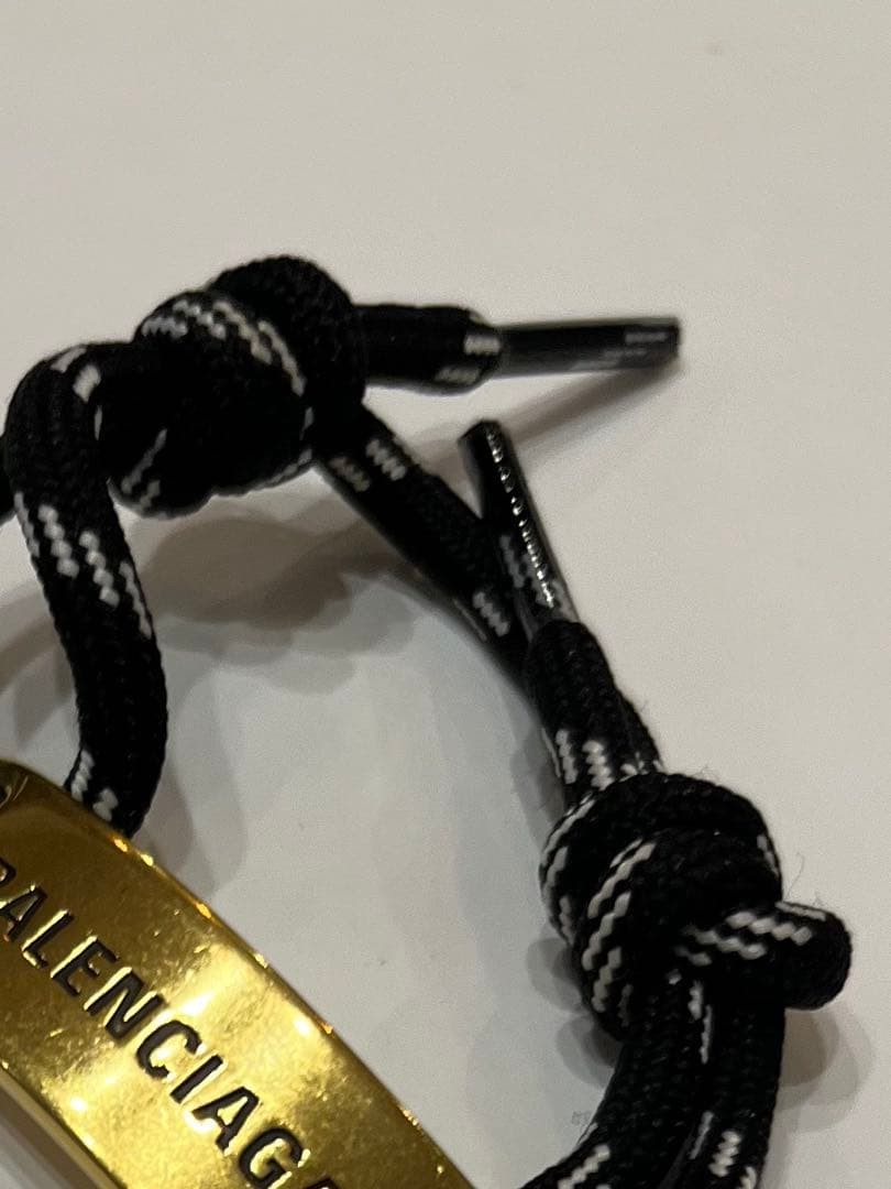 BALENCIAGA Plate Bracelet Black Gold Accessory Stylish From Japan y6748 thumbnail 7