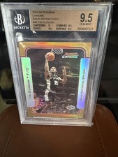 2003 Bowman  Chrome Gold Refractor #40 Tim Duncan Spurs 20/50 BGS 9.5