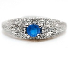 2CT Treated Blue Sapphire  Topaz 925 Sterling Silver Ring Jewelry Sz 6,7,8 ZB7