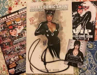 DALLAS COMIC SHOW 2025 VIP program book Adam Hughes & James O'Barr Cover NM Con