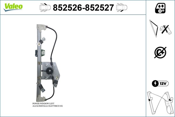 Fensterheber Valeo 852527 FüR Fiat Tipo 356HXH1A 356SXB1A 356SXH1A 356SXD1A 357-image
