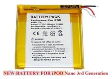 Replacement internal battery for ipod Nano 3 3rd gen 3G Generation A1236 4GB 8GB