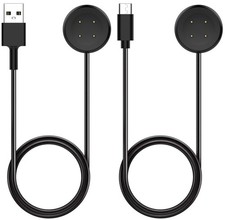 USB-A/C Charger for Google Pixel Watch 2 3 Smartwatch Black 3.3ft Cord