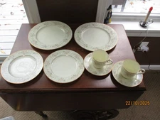 8 pcs Vintage Noritake China Willowbrook Plates Cup & Saucer