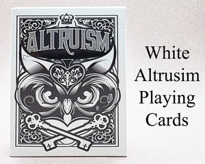 White Altruism Playing Cards - The Blue Crown - Owl Deck - Limited Edition