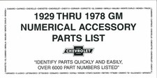 1929-1978 Chevrolet Car Truck - Accessories Only Parts Book