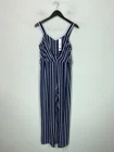 Roman Blue White Striped Wide Leg Playsuit Sleeveless Tie Waist UK 10 NEW