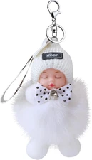 Kawaii Sleeping Doll Plush Keychain, Cute Plush Bag Charm