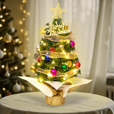 Small Mini Table top Christmas Tree with lights 22inch Little Prelit Christmas