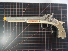 Vintage 1950s Hubley MFG Double Barrel Pirate Cap Gun Pistol