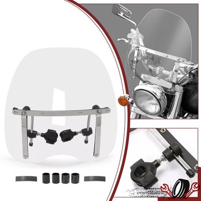 Clear Motorcycle 18''x16'' Windshield 7/8'' 1'' Handlebar For Honda VTX 1300 1800