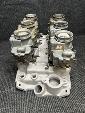 Offenhauser Aluminum Intake Manifold 6x2 Ford Holley 94 Carb Small Block Chevy