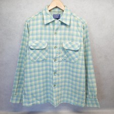 mens Pendleton 100% virgin wool long sleeve shirt, medium