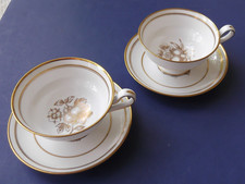 Two Spode Y4742 "Golden Harvest" Footed Cup & Saucer Sets - Several Available