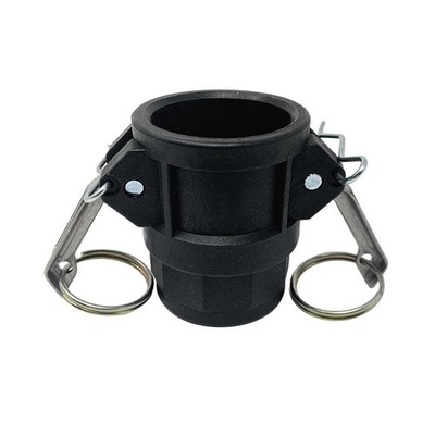 Type D Poly Cam and Groove Fitting, 1-1/4'' Female Camlock x 1-1/4'' Female NPT...