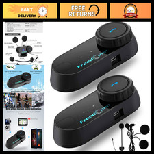 Motorcycle Bluetooth Headset Intercom System, 2-Way Helmet Communication, FM/BT5