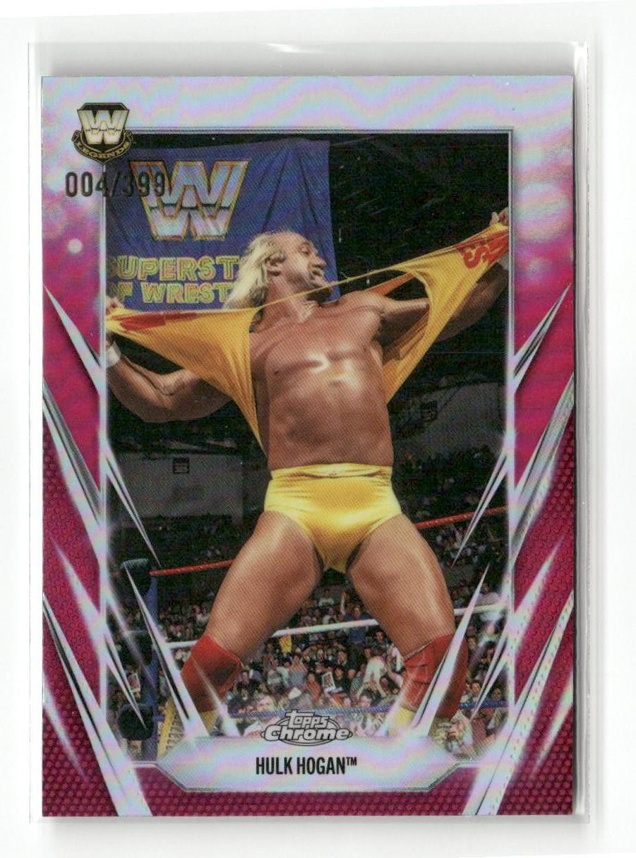 2026 Topps Chrome WWE #25 Hulk Hogan Magenta Refractor /399