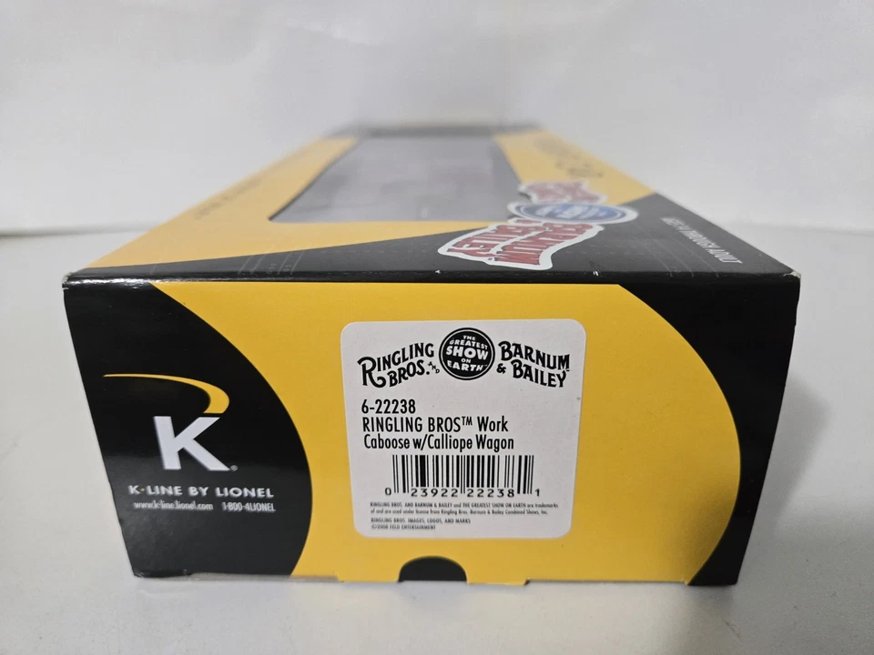 K Line O-O27 Gauge Ringling Bros. Work Caboose With Colliope Eagon New Nice - Image 3 of 3