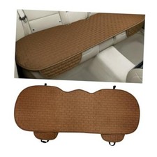 Linen Car Seat Cover, Anti-Slip Long Bottom Rear Seat Cover Back Brown