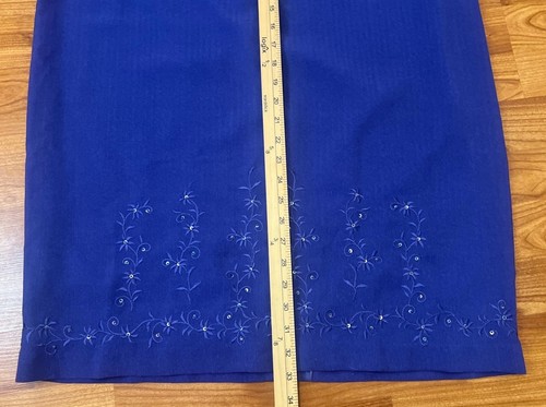 Koret Dress Suit Set Sz 16 Blue 2 Pc Skirt Jacket Embellished Church Career NWT - Picture 19 of 19