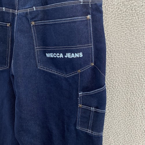 VINTAGE Mecca Jeans Men 38x32 (Fit 38x31) Blue Baggy Loose Hip Hop Street Y2K - Picture 9 of 12