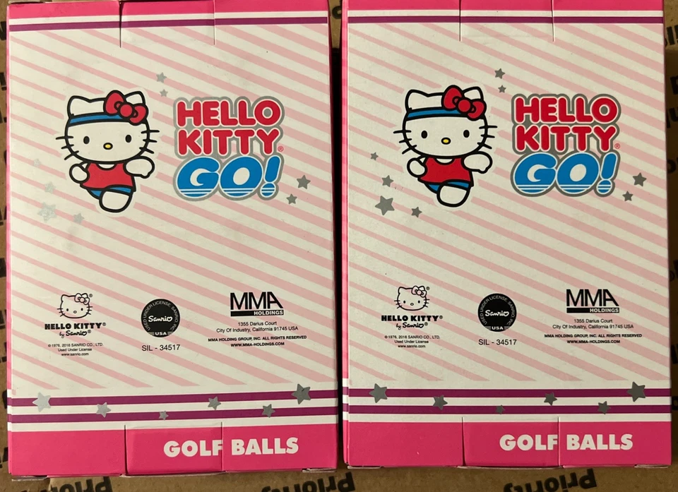 批量 2 件 Hello Kitty Go! 高尔夫球 6 包粉色共 12 个球 — 第 2/2 张图片