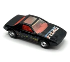 1991 Hot Wheels Pontiac Fiero #114 UH Mainline Black Red Vintage Diecast Car