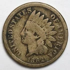1862 1c Indian Head Cent - RAW - Nice WWII Era Copper-Nickel Penny