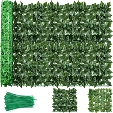 Artificial Ivy Privacy Fence Screen - 99x40in Faux Ivy Privacy Screen for Gar...
