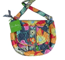 VERA BRADLEY Lizzy Crossbody Purse Jazzy Blooms - Flap Id pocket - Exact One NWT