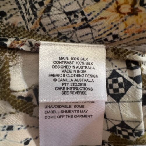 Camilla Dress Size M AU 12 / US 8 Kindred Skies Silk Hi-Lo Overlay Mini Dress - Picture 13 of 14