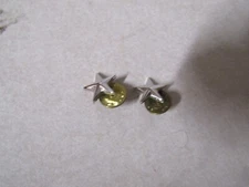 MILITARY INSIGNIA RANK ONE STAR BRIGADIER GENERAL O-7 CHROME SET OF 2 MINI 1/2 I