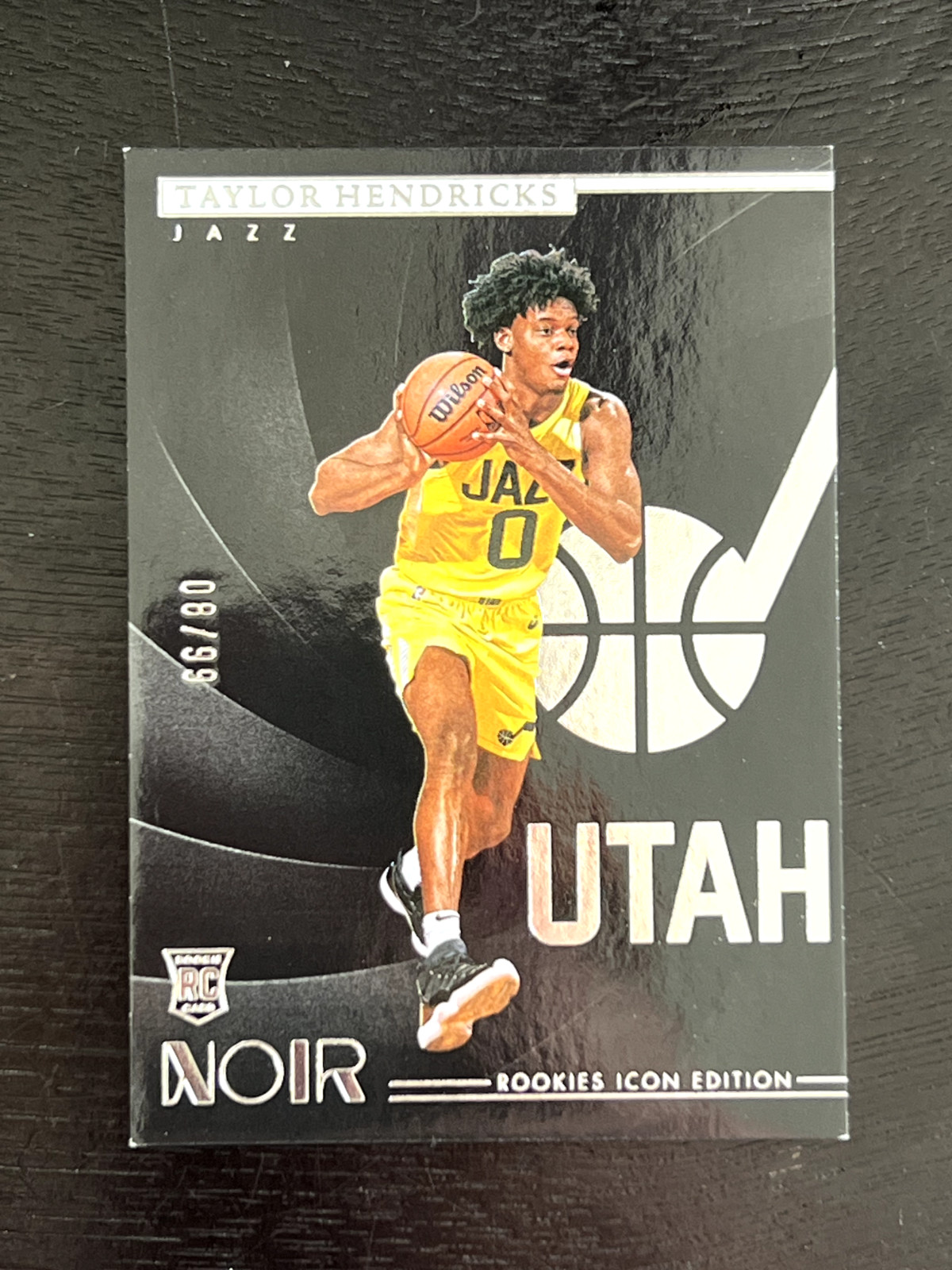 TAYLOR HENDRICKS 2023-24 PANINI NOIR ROOKIES ICON EDITION JAZZ RC /99!