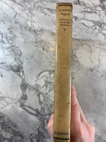 1925 Antique Book "Academy Papers: Addresses on Language Problems" - Picture 2 of 8