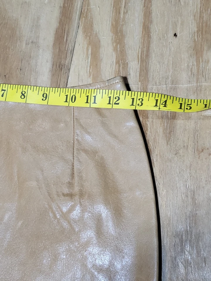 Trek New York Genuine Leather Skirt Women 4 Honey @J9 - Image 3 of 4