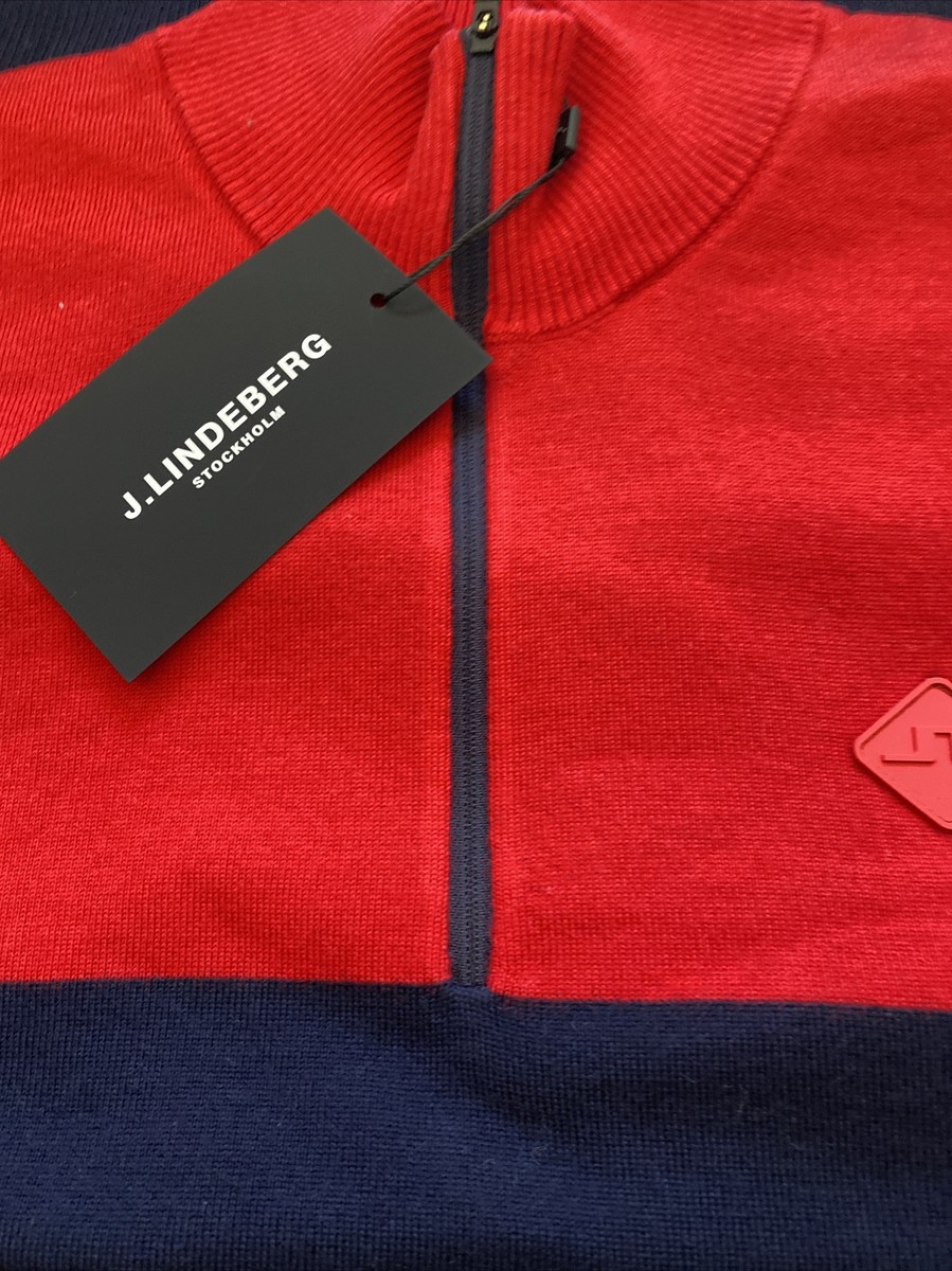 J Lindeberg Mens Jeff Windbreaker Sweater AMKW07011 Navy Medium or