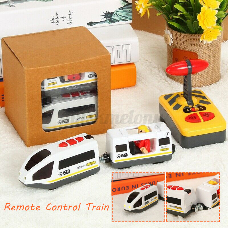 Electric High-speed Rail Remote Control Train Toy Compatible With Wooden p Q