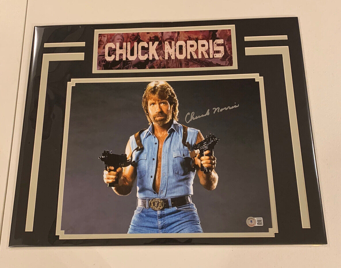 Chuck Norris Autographed Signed Autograph 11X14 Photo Matted Beckett Certified 