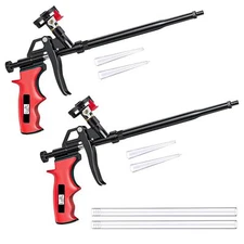 Professional Expanding Foam Spray Gun (2 Insulation Guns + 6 Extenders) PU Insul