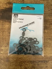Hurricane H-BCS2/0-12 Size 2/0 Black Crane Fishing Swivels (12 Pack