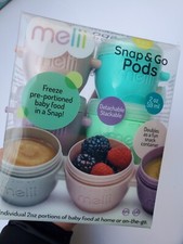 Melii Snap Go Baby Food Snack Storage Containers Freeze Containers-Set of 6