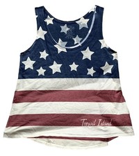 Topsail Island North Carolina USA Womens Tank Top Size Medium Made in USA