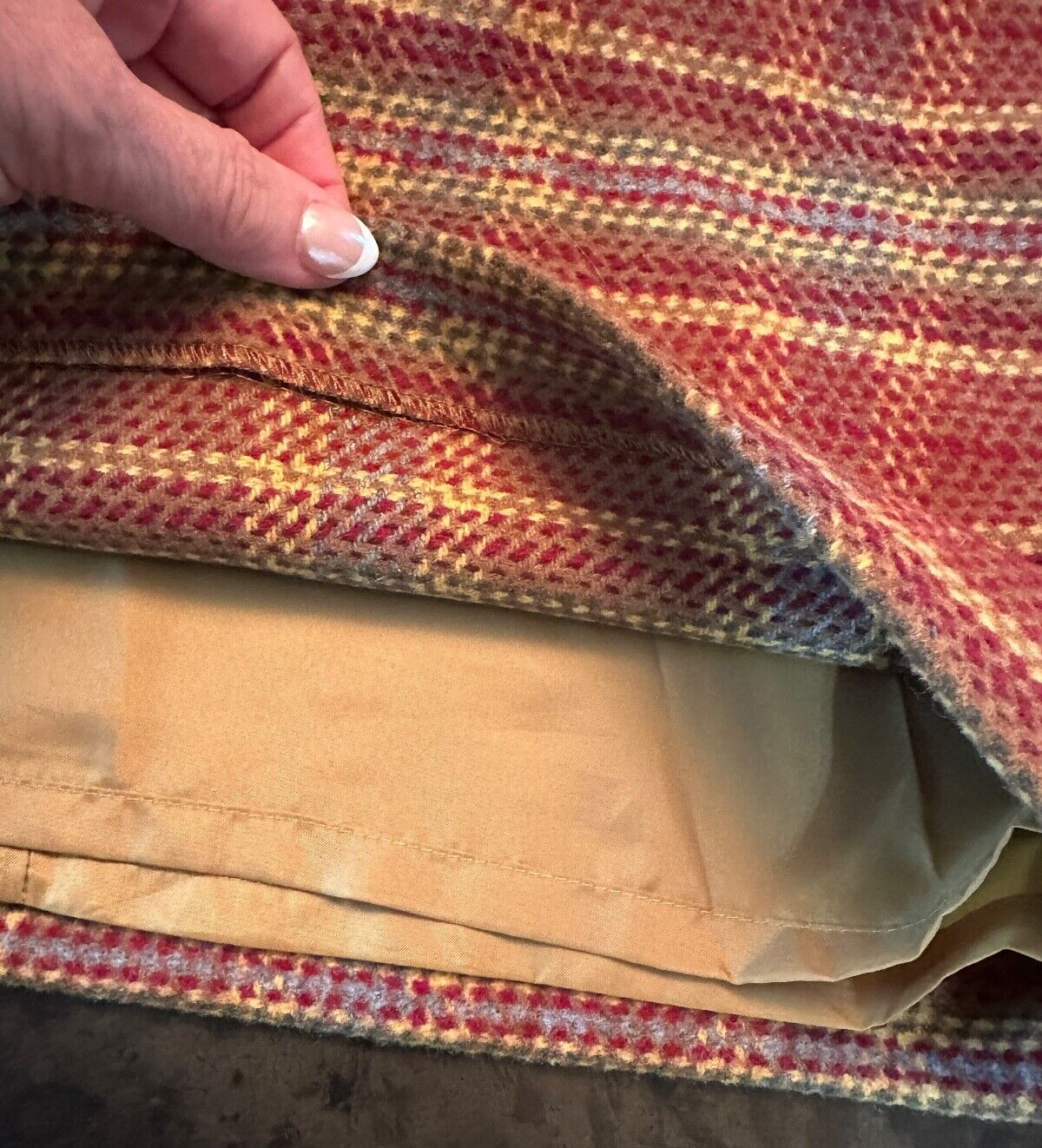 TALBOTS WOOL BLEND LINED MULTICOLOR PATTERN MINI … - image 4