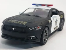 New 5" Kinsmart 2015 Ford Mustang GT Police Car 1:38 Diecast Model Toy Cop Car