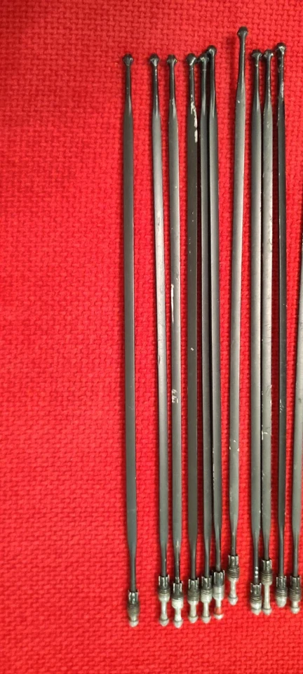 Radios negros Mavic Ksyrium SL SSC Zicral (paquete de 17 radios) rueda delantera 281,5 mm Foto 2 de 4