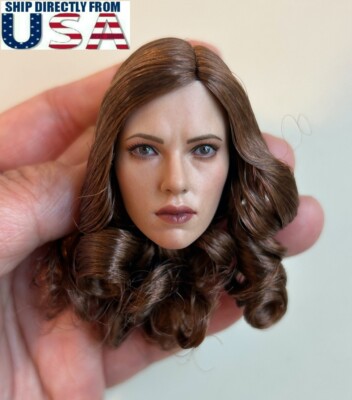 1/6 Black Widow Scarlett Female Head Sculpt For 12'' Hot Toys PHICEN Figure USA