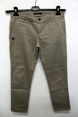 Daniele Alessandrini Damenjeans Größe 42 Hose Beige Baumwolle Hose Keuchen
